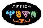 Autoaufkleber Afrika Elefant Löwe Gepard Nashorn Gnu Safari L301 Sticker-12cm