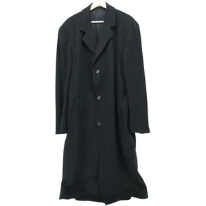 Vintage Brooks Brothers 346 Lambswool Cashmere Black Overcoat Jacket Mens 42L - Picture 1 of 17