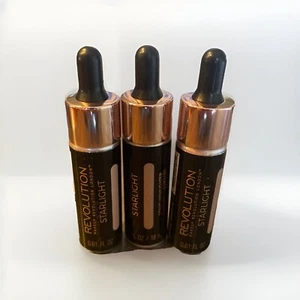 3 Pack - Makeup Revolution Liquid Highlighter Starlight 0.61 Fl Oz - Picture 1 of 3