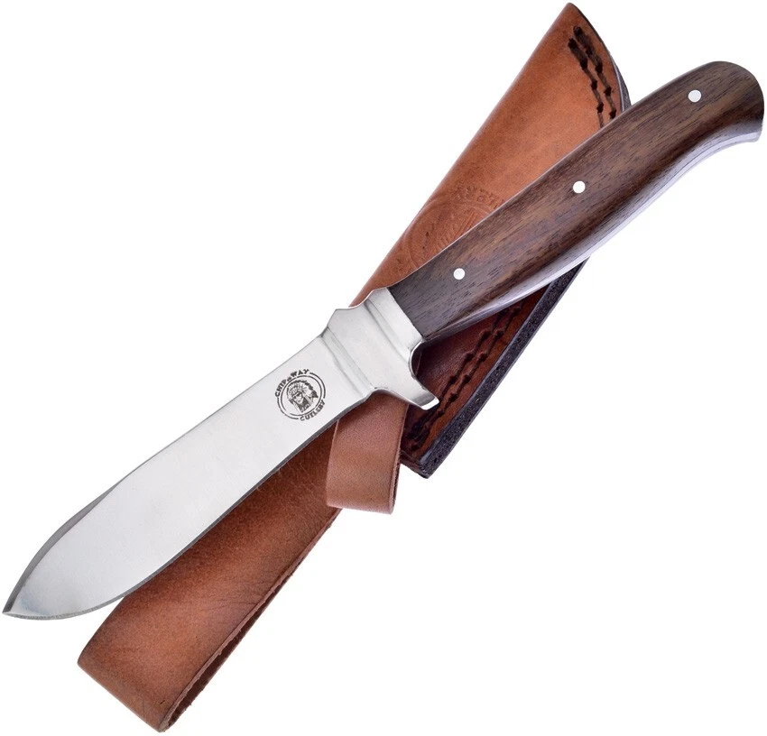 Frost Cutlery Fixed Knife 4.25" Stainless Steel Full Tang Blade Rosewood Handle - Image 1 of 1
