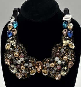 Rhinestone Stunning Costume Statement Necklace Nordstrom’s TASHA NEW - Picture 1 of 18