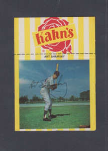 1968 KAHN'S WIENERS W/TAB LARGE #32 ART SHAMSKY NEW YORK METS NM-MT CONDITION