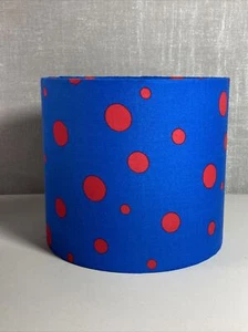 Trommelschirm 20cm/30cm Durchmesser rot/blau Punkte geeignet für Lampe oder Decke - Bild 1 von 3
