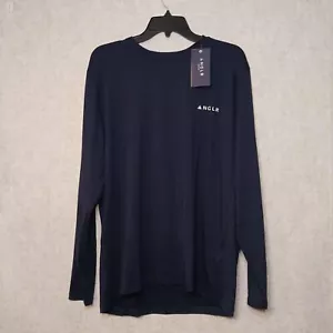 Anglr Mens Fishing Shirt Size M Long Sleeve Blue Cast Flex UV Protection New - Picture 1 of 7