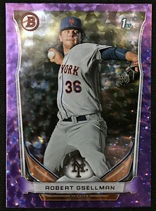 2014 BOWMAN PROSPECTS # BP75 ROBERT GSELLMAN PURPLE ICE PARALLEL # 04/10 METS - Picture 1 of 1