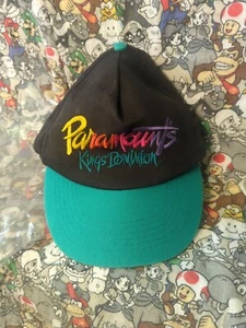 Paramounts Kings Dominion Hat Mens Snapback Blue Teal Rainbow Font Taiwan ROC - Picture 1 of 7
