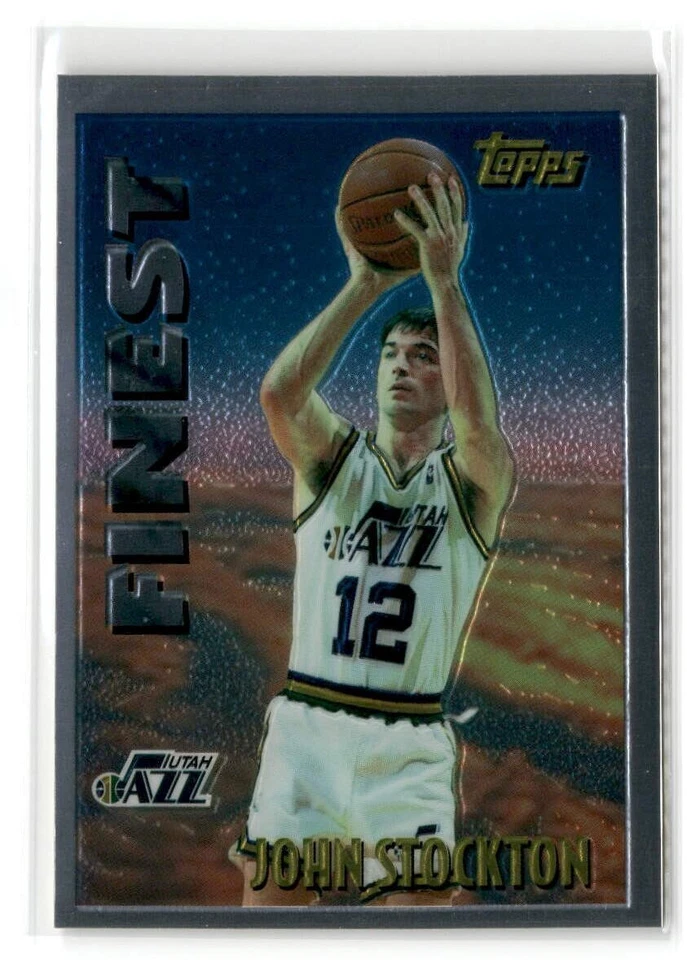 John Stockton 1995-96 Topps Mystery Finest Insert #M14 Utah Jazz - Image 1 of 2