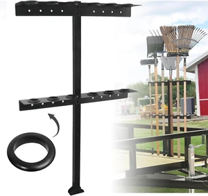 Trailer Tool Rack w/6 Rubber Grommet Holes – Shovel/Rake Holder, Landscape Tools - Picture 1 of 11