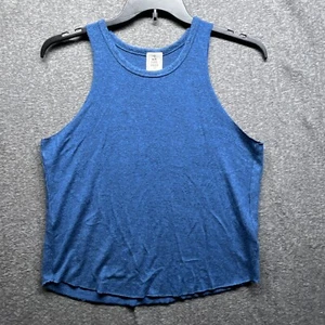 Camiseta sin mangas We The Free para mujer XS azul espalda deportiva hippy dobladillo crudo envejecido - Imagen 1 de 9