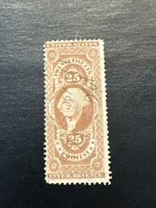 US Stamp #R49c- 1861-First Issue 25 Cent "Protest" Used Ng - Picture 1 of 2