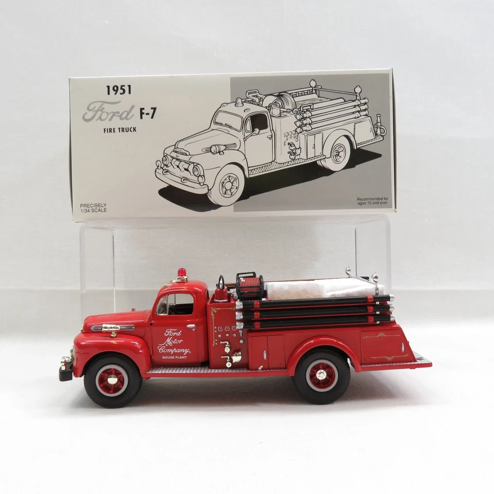 First Gear 1951 Ford F-7 Fire Truck Ford Motor Company, Rouge Plant 1:34 19-1901 - Image 1 of 4