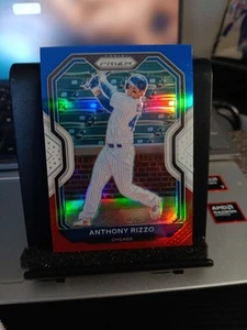 2021 Panini Prizm Anthony Rizzo #28 Red White & Blue Prizm Baseball Card - Picture 1 of 2