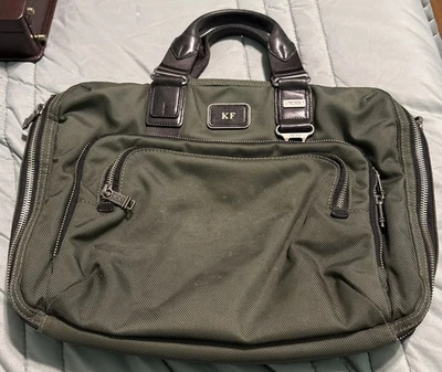 TUMI ALPHA BRAVO Yuma maleta fina bolsa carteiro náilon balístico oliva 22631sp - Imagem 1 de 4