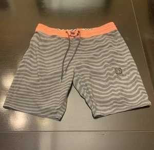 Volcom Herren Boardshorts Gr. 34 grau gestreift Slingers Badehose Surf Strand - Bild 1 von 8