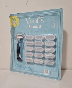 Maquinilla de afeitar Venus Original Smooth para mujer, 3 hojas, mango + 16 cartuchos - Imagen 1 de 2