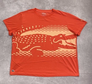 Camiseta deportiva Lacoste Novak Djokovic para hombre talla 4XL FR 9 naranja Big Gator Croc - Imagen 1 de 15