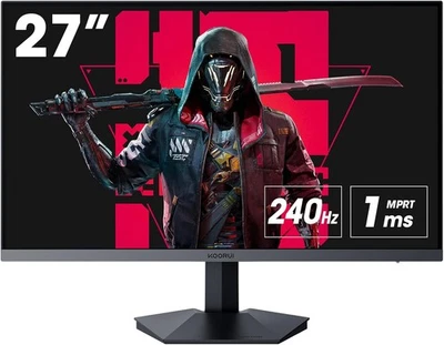 Monitor para juegos KOORUI 27 pulgadas 240 Hz, FHD 1080P, 1 ms, VA, DCI-P3 90%, 27 pulgadas  - Imagen 1 de 4