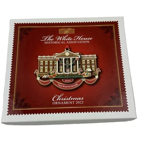 Weißes Haus Lebkuchen Ornament 2022 mit Box und Flyer Historisch Weihnachten NOEL - Bild 1 von 4