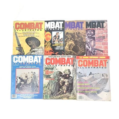Vtg 70s~Combat Illustrated Magazine~Military~Vol 1-3, 5~Complete Vol 1~Lot of 7 - Image 1 of 4