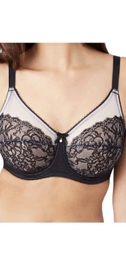 Wacoal Retro Chic Full Figure Underwire Bra 855186 Lace Seamed Cups 34H - Image 1 of 4