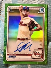 2020 Bowman Chrome Prospect Auto Green Refractor /99 Gunner Mayer #CPA-GMA Auto