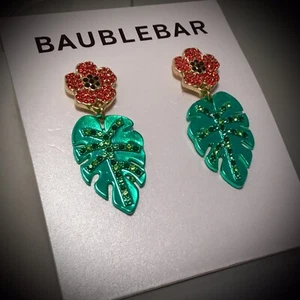 NEU MIT ETIKETT BAUBLEBAR TROPISCHE BLÄTTER OHRHÄNGER - Bild 1 von 5