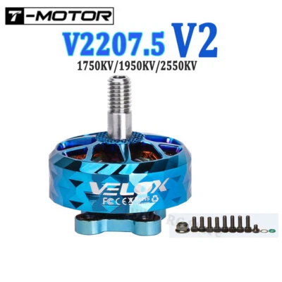 T-MOTOR VELOX VELOCE V2207.5 V2 1750KV 6S Brushless Motor for RC FPV Drones - Image 1 of 4