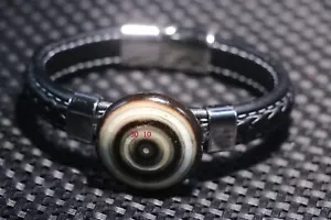 Magic Energy Tibetan old Agate Eyed With Eyed dZi Bead Men Power Bracelet Amulet - Picture 1 of 8