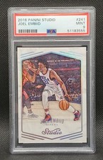 2016-17 Joel Embiid Panini Studio Sketch #241 PSA 9 SP POP 2