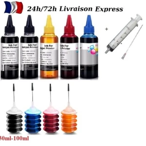 Recharge encre universelle compatible avec imprimantes Hp Canon Epson Brother - Photo 1/13