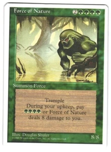 Magic The Gathering Force of Nature cuarta edición 4ED raro arte original Douglas Shuler casi nuevo/lp - Imagen 1 de 2