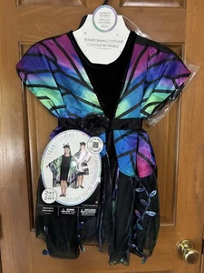 Midnight Butterfly Transforming Halloween Costume Child Black Dress Large 12-14 - Picture 1 of 5
