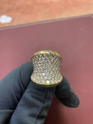 Cartier Pave Set 6.5CT Diamond Chalice Ring in 18k Rose Gold With COA - Image 1 of 4