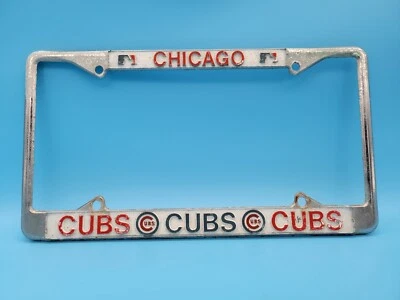 Vintage Metal Chicago Cubs License Plate Frame - Image 1 of 4
