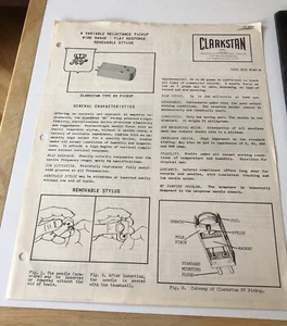 Casa rodante Trash Soon Clarkstan Stylus camioneta hoja de especificaciones del distribuidor 1947 - Imagen 1 de 6