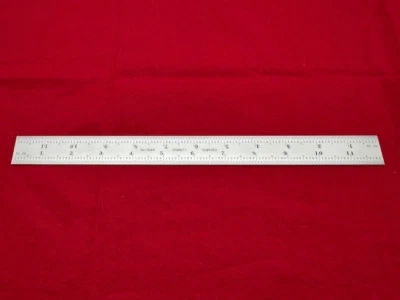 Starrett C606R-12 Spring-Tempered Steel Rule - Inch Graduations IN STOCK - Image 1 of 4