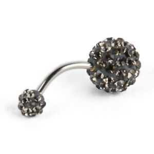 Crystal Rhinestone Ball Belly Button Bar Navel Ring Barbell Body Piercing Jewelr