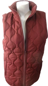 Goodfellow Women's Burgundy Quilted Insulated Vest, Fleece Lined Size S - Picture 1 of 5