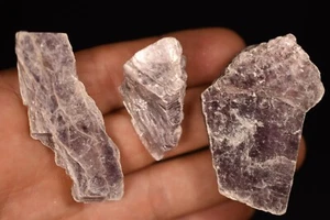 3 *LEPIDOLITE* Specimens 3-6cm 40.5g Purple Mica Natural Rough Muscovite - Picture 1 of 15