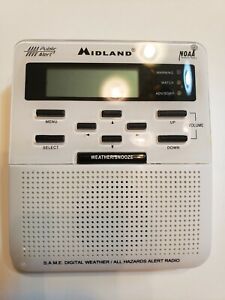 Midland NOAA Weather Radio Model WR-100 Public Alert With AC Adapter