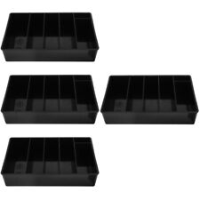  Set di 4 vassoi scatola portaoggetti registratore di cassa scrivania organizzazione