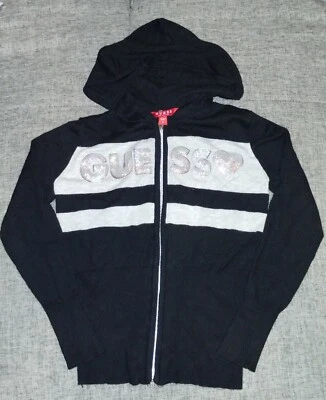 Suéter con capucha y cremallera con lentejuelas GUESS para niñas talla 8 Foto 1 de 4