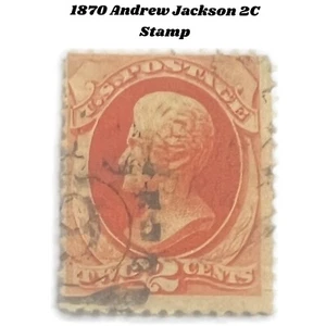 1870 UNITED STATES Andrew Jackson 2 CENTS Postal Stamps Scott#135 SJXX-523 - Picture 1 of 2