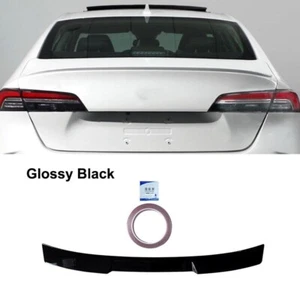 Glossy Black Fits 2023 2024 Honda Accord Sedan Rear Roof Spoiler Top Wing Window - Picture 1 of 5