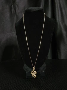 Solid 14k Gold Necklace + Year Of The Snake Pendant - Picture 1 of 8