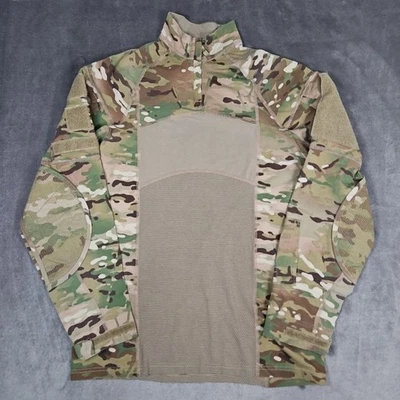 Army Combat Shirt Mens L 1/4 Zip Multicam Camo Long Sleeve Flame Resistant USGI - Image 1 of 4