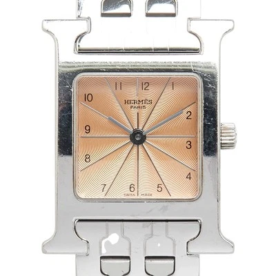 手表 HERMES H 手表 HH1.210 石英 女士 不锈钢金属原色 银色 二手 — 第 1/4 张图片