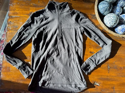 Lululemon Pullover Womens Size 4 Outrun Half Zip Long Sleeve Top Black Rulu - Image 1 of 4