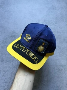 VINTAGE 90s UMBRO INTER MILAN SOCCER FOOTBALL HAT CAP HERREN ONE SIZE RARE ITALY - Bild 1 von 10