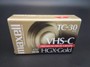 Maxell TC-30 VHS-C Premium High Grade HGX-Gold Camcorder Tapes NEW SEALED - Picture 1 of 5